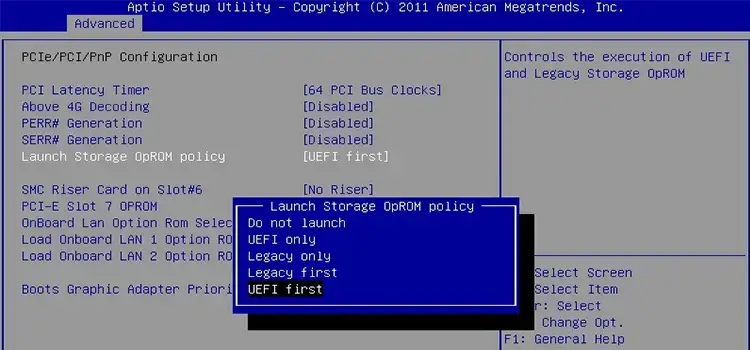 1ST Boot Device Windows Boot Manager